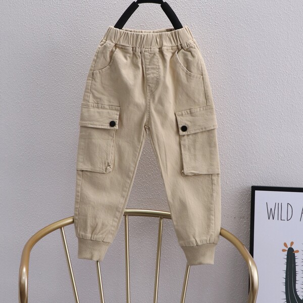 

Toddler Boys Flap Pocket Cargo Pants, Khaki