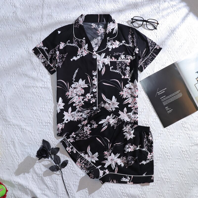 

Floral Print Pajama Set, Multicolor