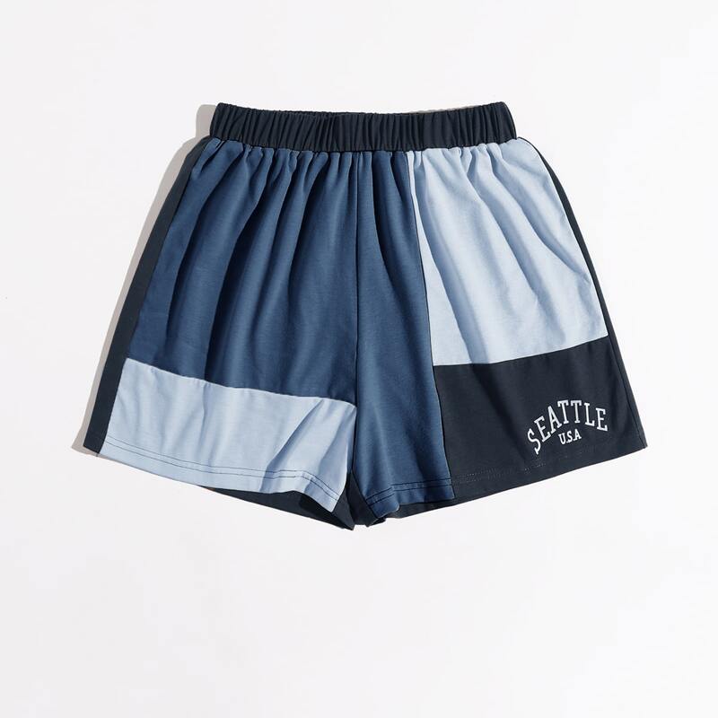 

Letter Colorblock Shorts, Multicolor