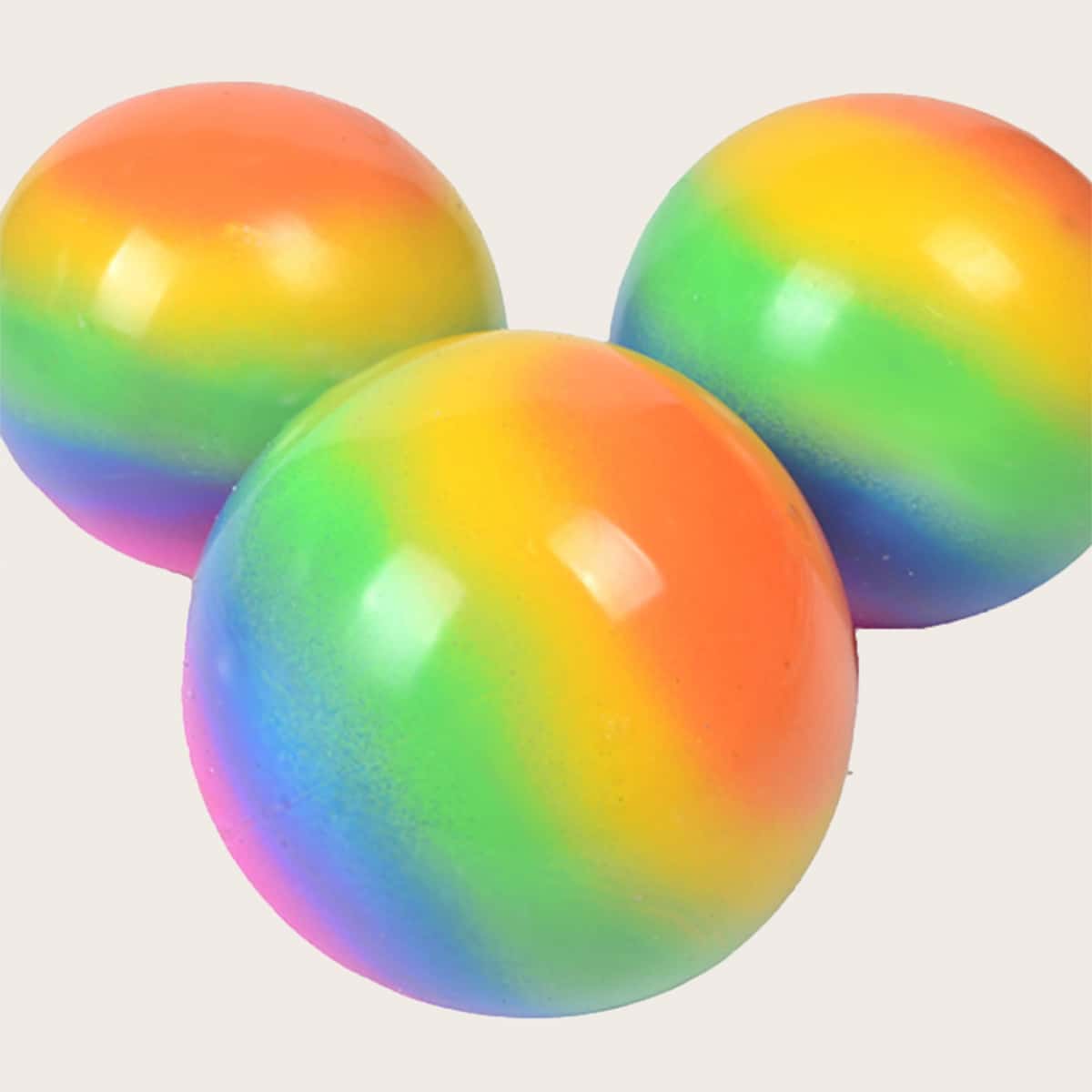 

1pc Rainbow Ball Squeeze Toy, Multicolor