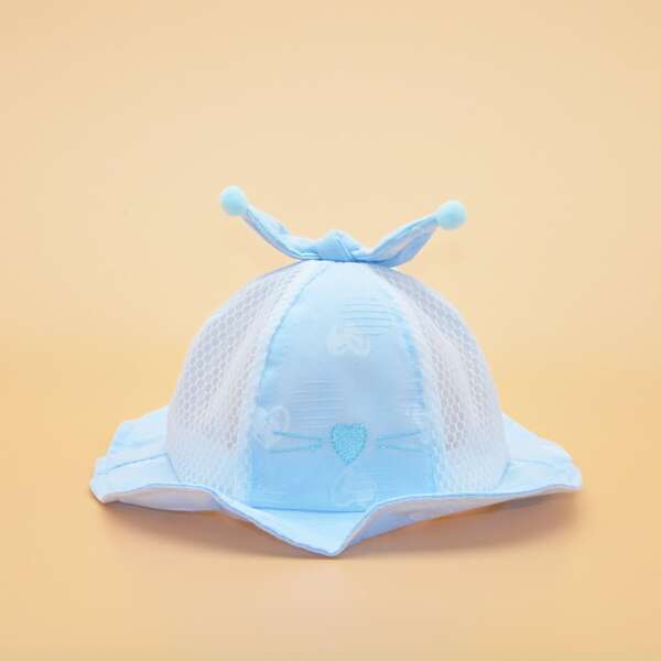 

Baby Cartoon Embroidered Bucket Hat, Blue