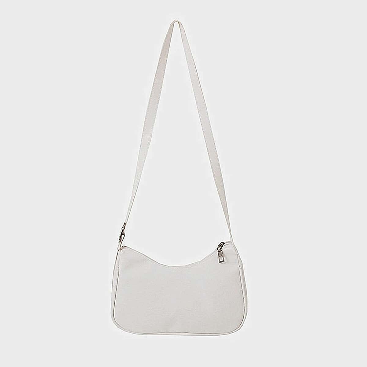 

Solid Crossbody Bag, Beige