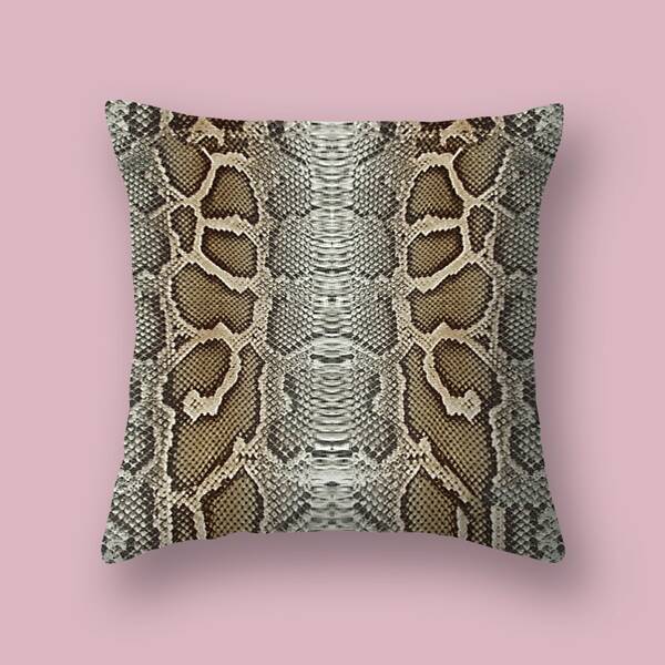 

Snakeskin Print Cushion Cover Without Filler, Multicolor