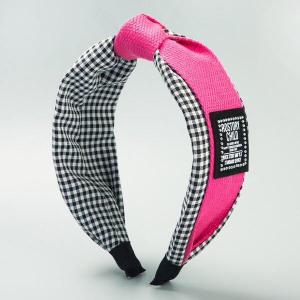 

Letter Graphic Wide Headband, Hot pink