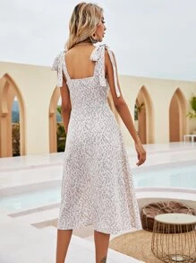 Ditsy Floral Split Hem Cami Dress