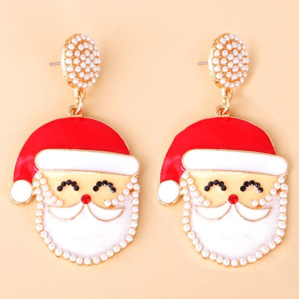 

Santa Shaped Earrings, Multicolor
