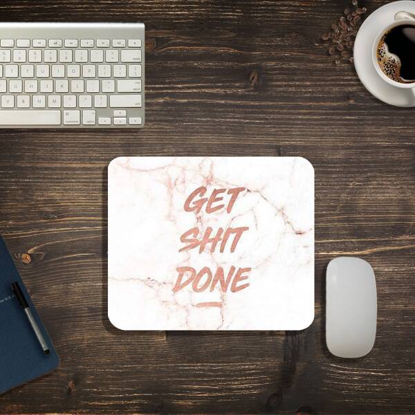 

Letter Graphic Mouse Pad, Beige