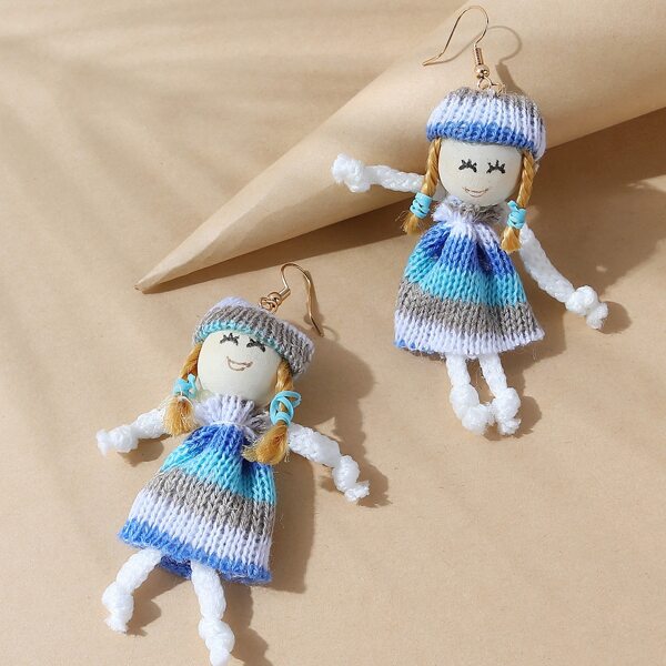 

Cartoon Girl Design Earrings, Multicolor