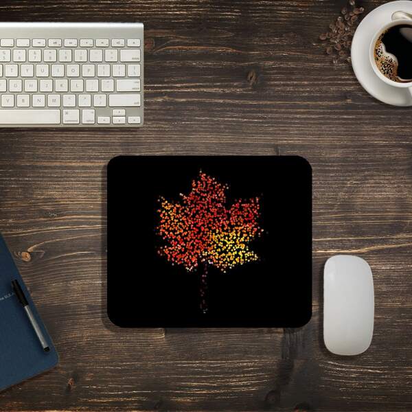 

Maple Leaf Mouse Pad, Black