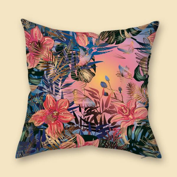 

Floral Pattern Cushion Cover Without Filler, Multicolor