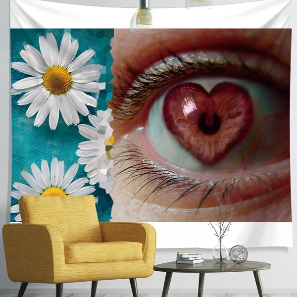 

Eye & Daisy Print Tapestry, Multicolor