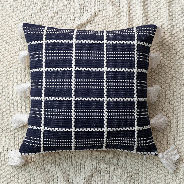 

Tassel Decor Cushion Cover Without Filler, Multicolor
