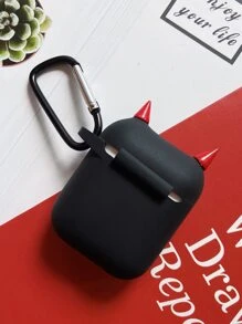 Little Devil Design Case Compatible With Airpods - Black - View 3