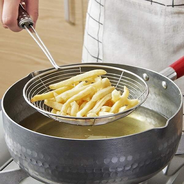 

1pc Stainless Steel Strainer, Silver