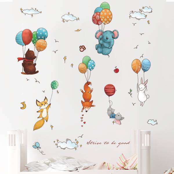 

Kids Cartoon Graphic Wall Sticker, Multicolor