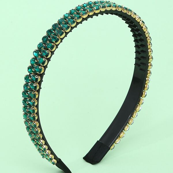 

Rhinestone Decor Headband, Green