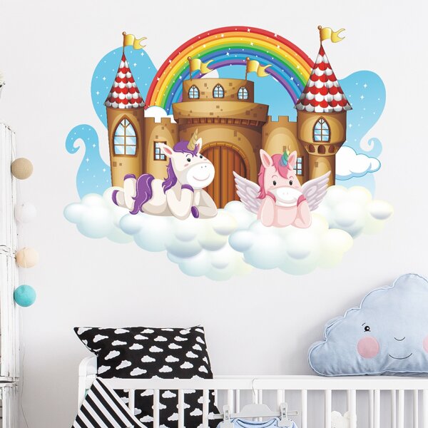 

Kids Cartoon Graphic Wall Sticker, Multicolor