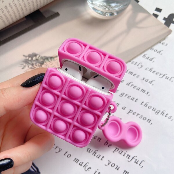 

Bubble Case For Airpods, Hot pink