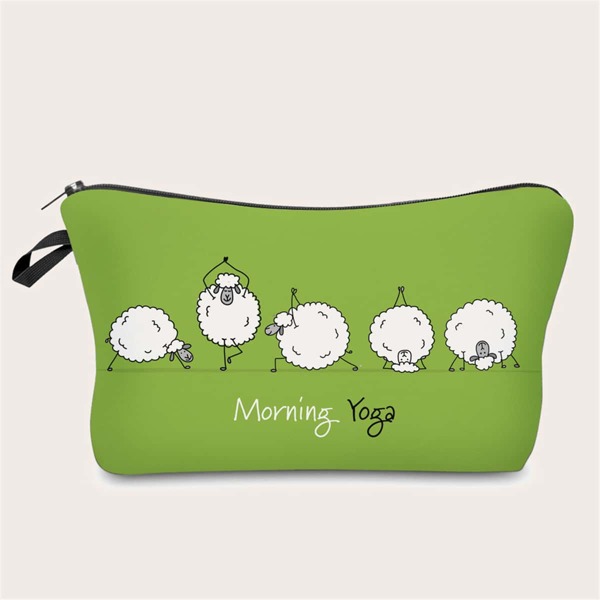 

Yoga Sheep Zipper Makeup Bag, Multicolor