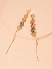 1 对女士金属流苏多色耳环 - 彩色 - 查看 2