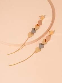 1 对女士金属流苏多色耳环 - 彩色 - 查看 4