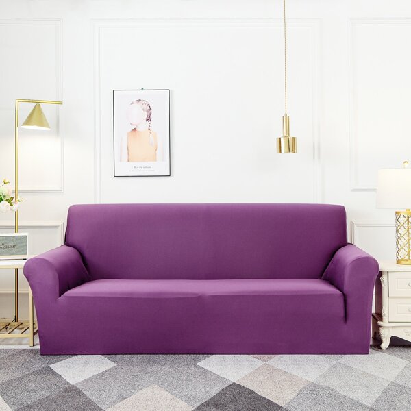 

Solid Color Stretchy Sofa Cover, Purple