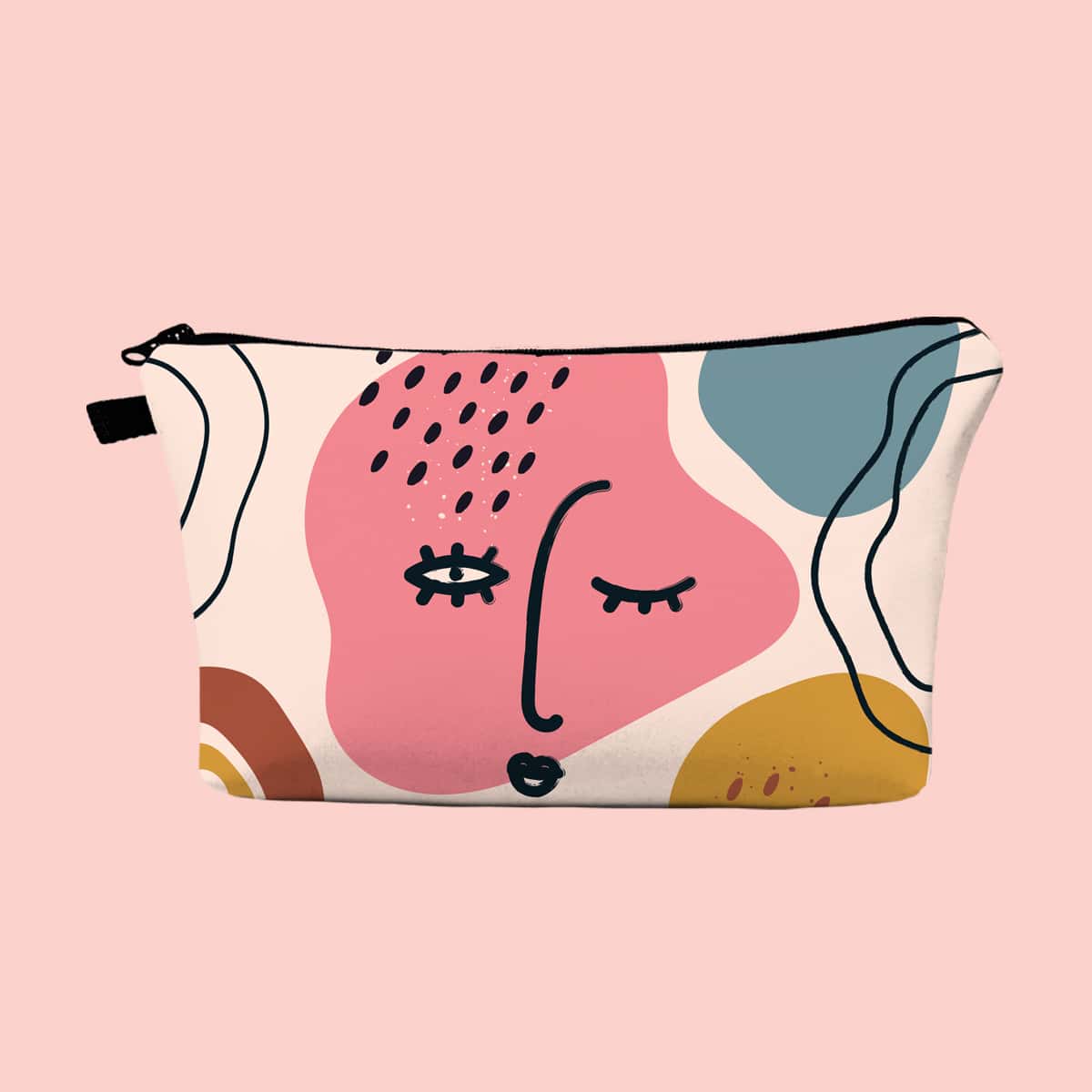 

Abstract Art Zipper Makeup Bag, Multicolor