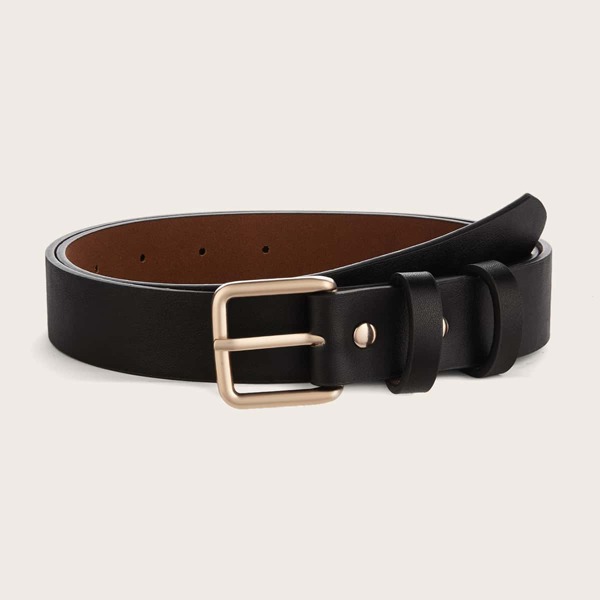 

Metal Buckle Belt, Black