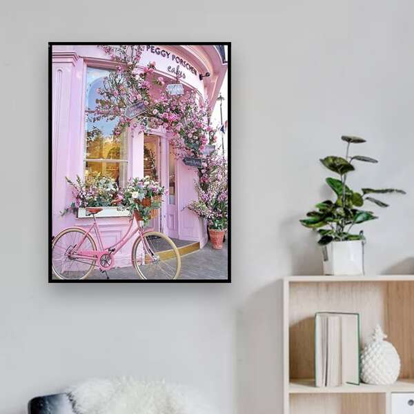 

Bicycle Print DIY Diamond Unframed Painting, Multicolor