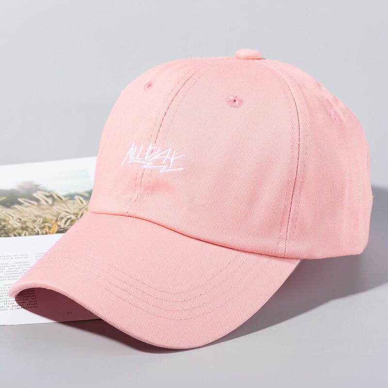 

Letter Graphic Embroidery Baseball Cap, Pink
