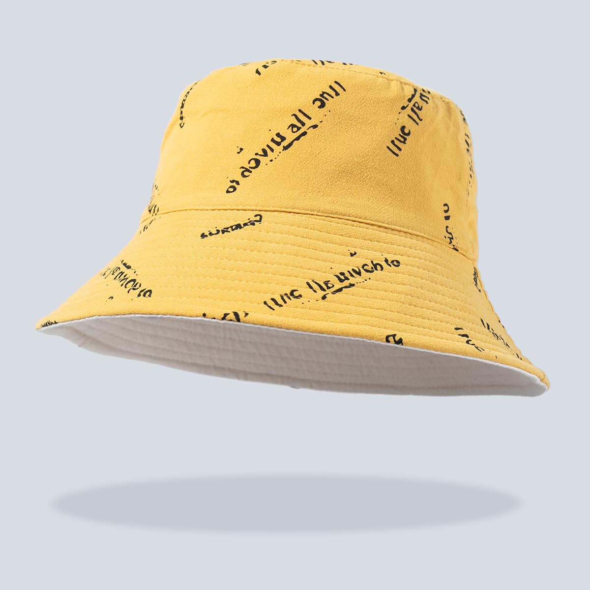 

Letter Graphic Bucket Hat, Yellow