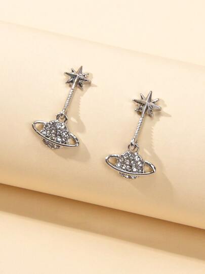 اقراط متدلي كوكب حجر الراين