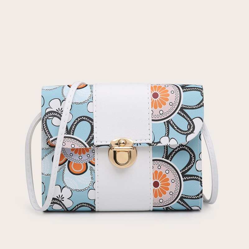 

Floral Crossbody Bag, Blue