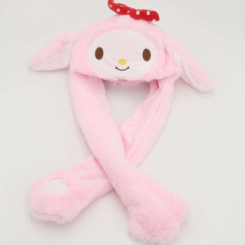 

Cartoon Graphic Ear Decor Fluffy Hat, Pink