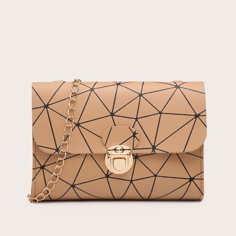 

Geo Chain Crossbody Bag, Apricot