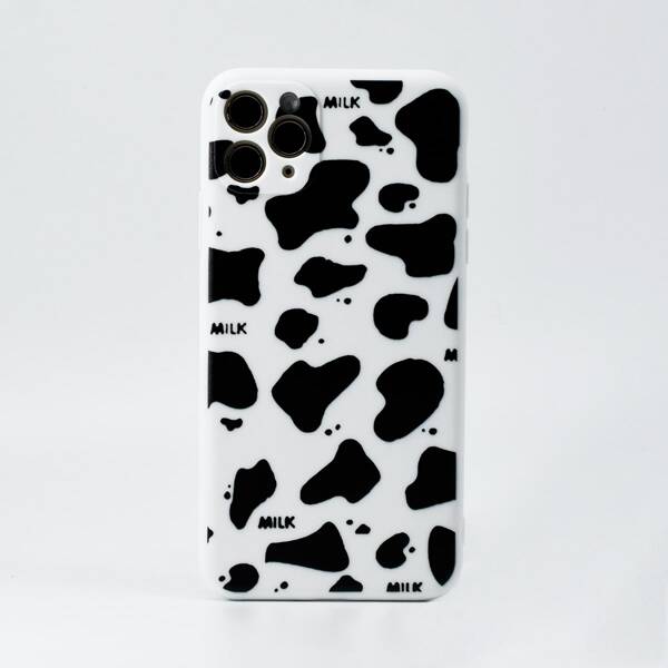 

Cow Print Phone Case, Black and white