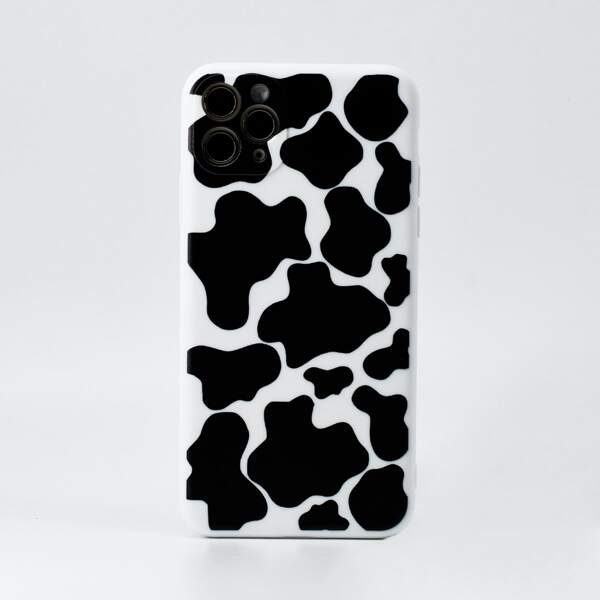 

Cow Print Phone Case, Black and white