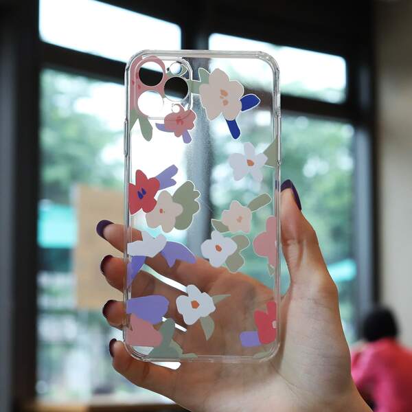 

Calico Print Phone Case, Clear