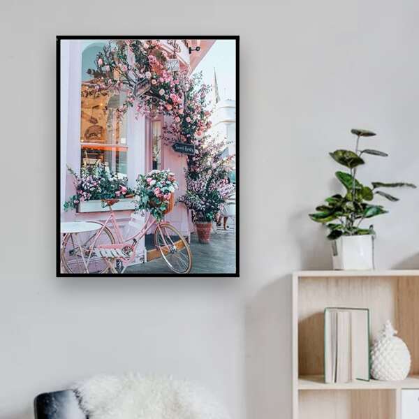 

Bicycle Print DIY Diamond Unframed Painting, Multicolor