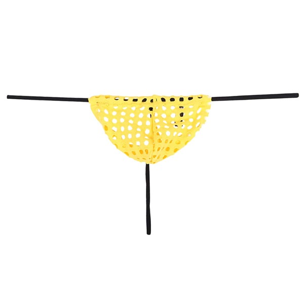 

Men Hollow Out Solid Brief, Yellow