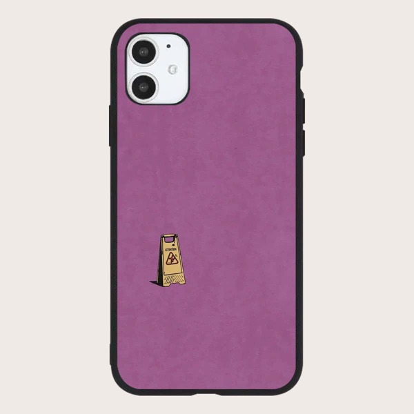 

Warning Floor Sign Detail Phone Case, Purple