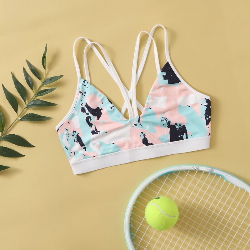 

Light Support Criss Cross Sports Bra, Multicolor