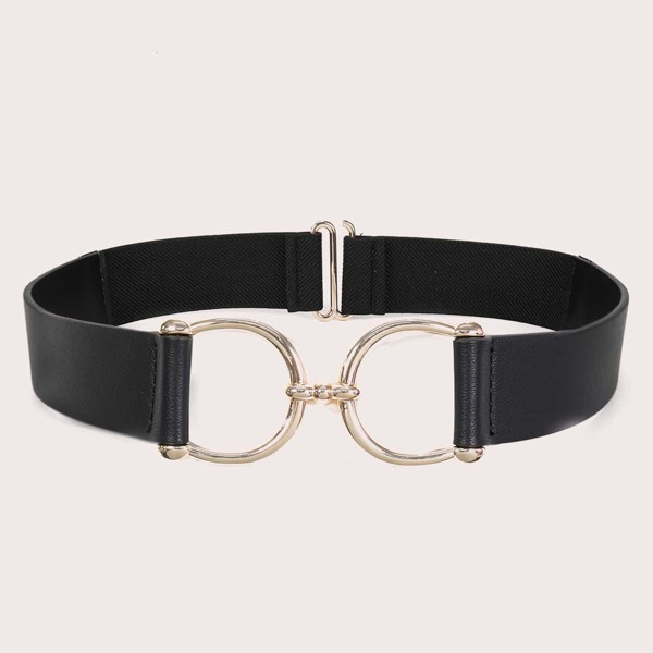 

Contrast PU Elastic Belt, Black