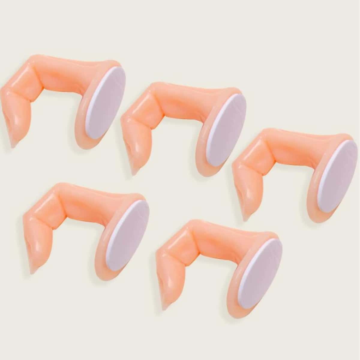 

5pcs Nail Art Practice Finger, Yellow