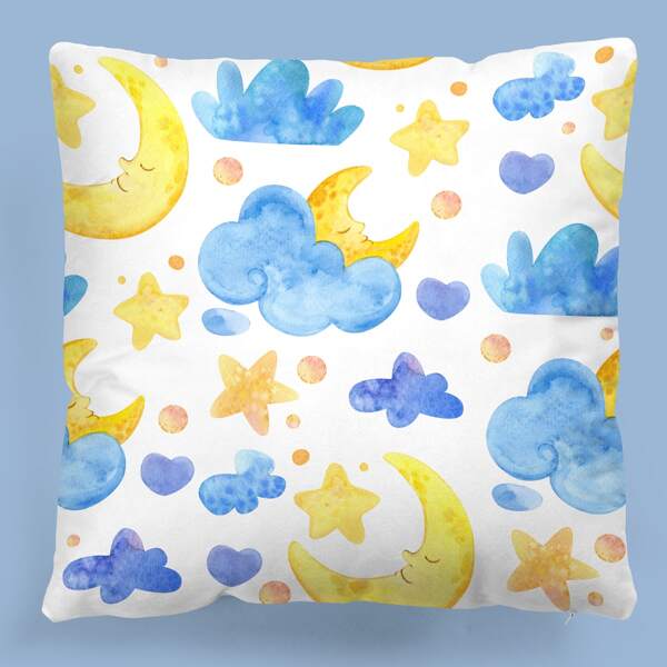 

Kids Cartoon Graphic Cushion Cover Without Filler, Multicolor