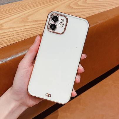 Contrast Frame Clear Phone Case