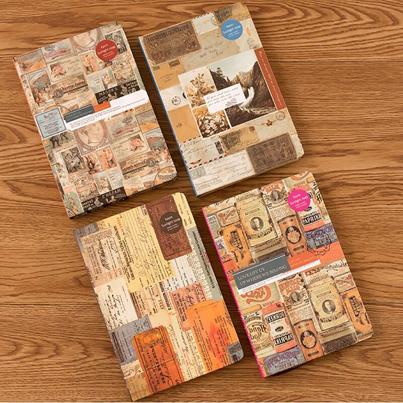 

1pc Vintage Pattern Random Notebook, Multicolor