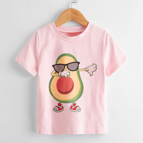 

Toddler Boys Cartoon Graphic Tee, Baby pink