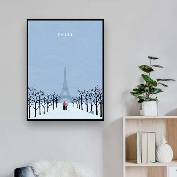

Eiffel Tower Print DIY Diamond Unframed Painting, Multicolor