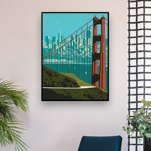 

Bridge Print DIY Diamond Unframed Painting, Multicolor